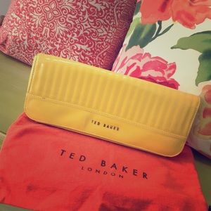 Ted Baker patent yellow clutch
